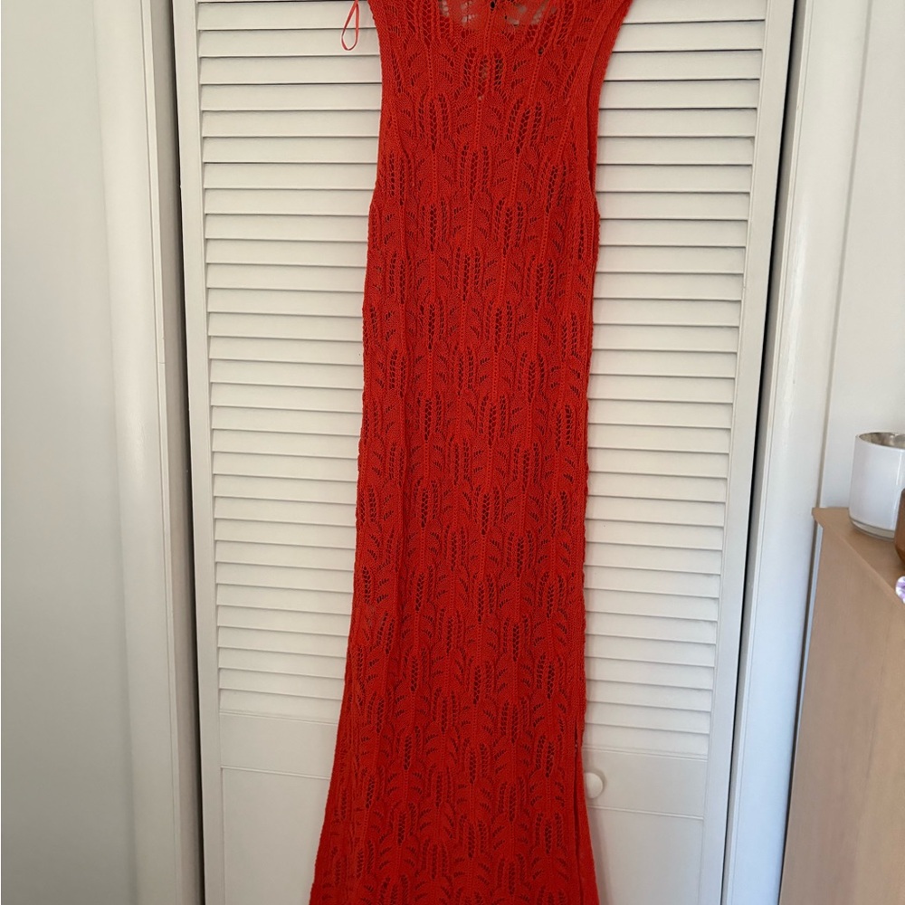 Elegant Red Lace Dress